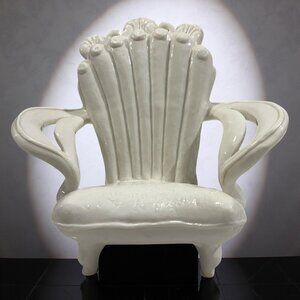 Poupee Millet Porcelain Doll Chair - Signed by original founder "Serge 98"